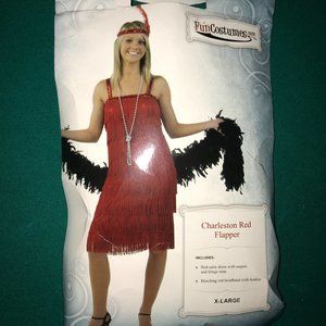Charleston Red Flapper Women's Halloween Costume
